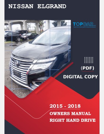 nissan elgrand 2015 2016 2017& 2018 owners manual in english